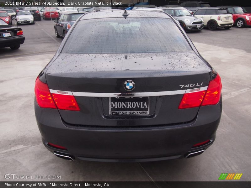 Dark Graphite Metallic / Black 2011 BMW 7 Series 740Li Sedan
