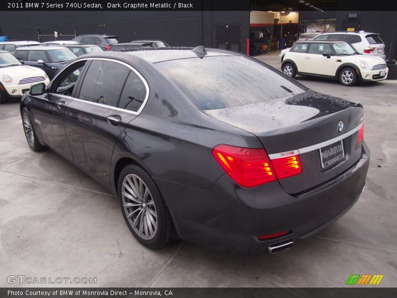 Dark Graphite Metallic / Black 2011 BMW 7 Series 740Li Sedan