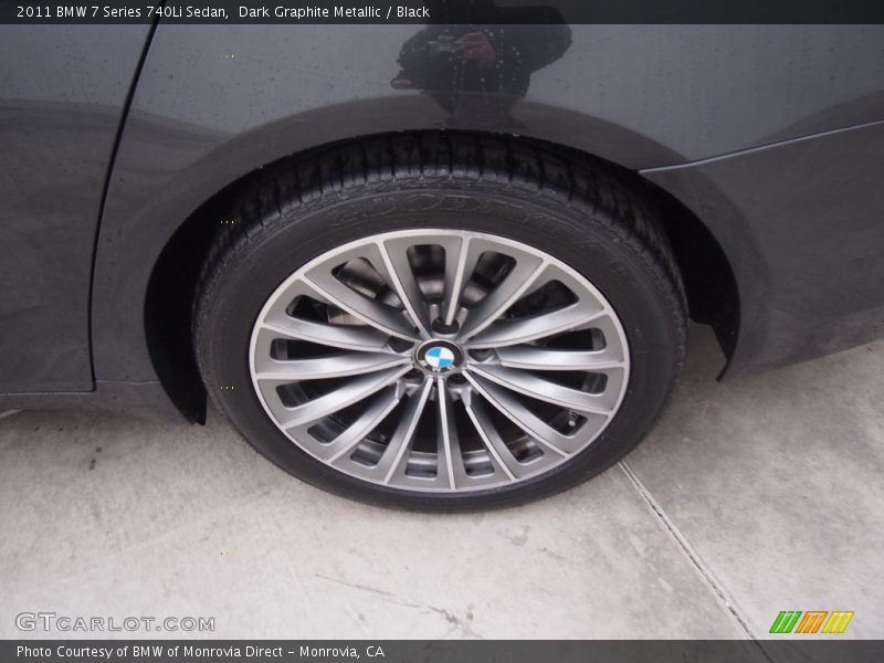 Dark Graphite Metallic / Black 2011 BMW 7 Series 740Li Sedan