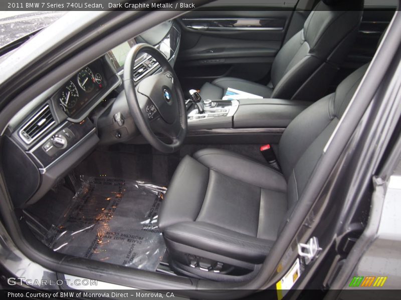 Dark Graphite Metallic / Black 2011 BMW 7 Series 740Li Sedan