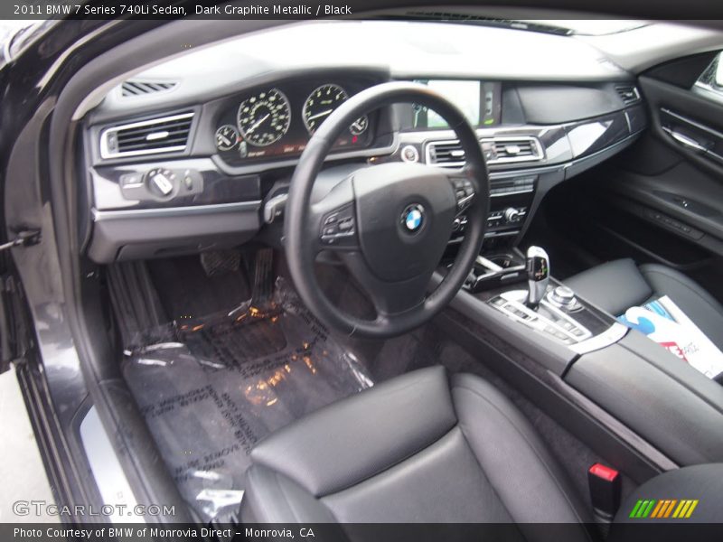 Dark Graphite Metallic / Black 2011 BMW 7 Series 740Li Sedan