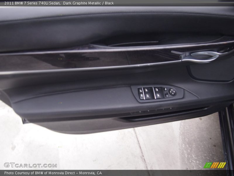 Dark Graphite Metallic / Black 2011 BMW 7 Series 740Li Sedan