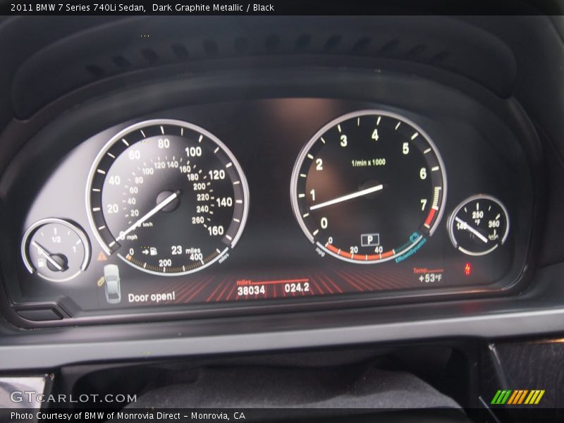 Dark Graphite Metallic / Black 2011 BMW 7 Series 740Li Sedan