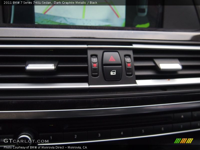 Dark Graphite Metallic / Black 2011 BMW 7 Series 740Li Sedan