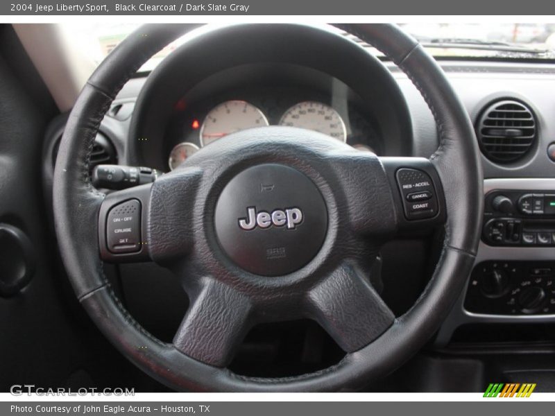 Black Clearcoat / Dark Slate Gray 2004 Jeep Liberty Sport