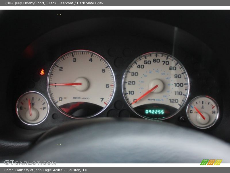 Black Clearcoat / Dark Slate Gray 2004 Jeep Liberty Sport