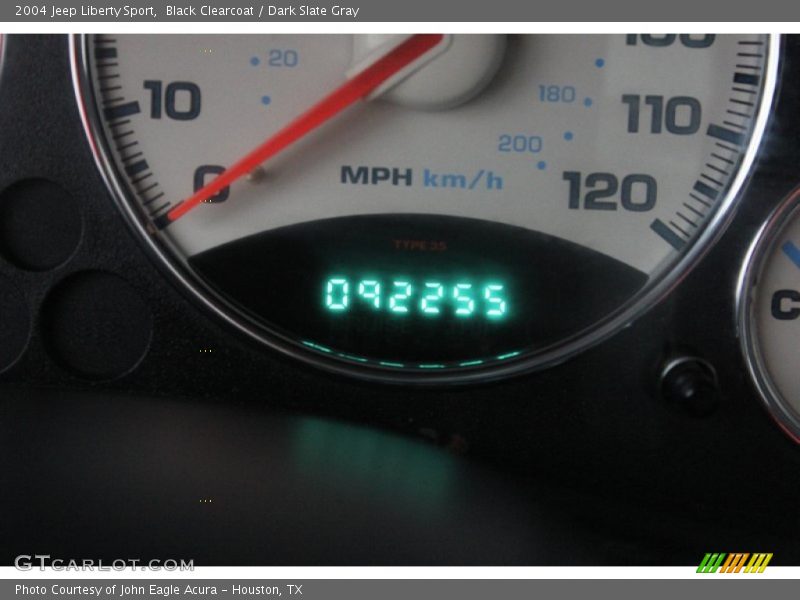 Black Clearcoat / Dark Slate Gray 2004 Jeep Liberty Sport