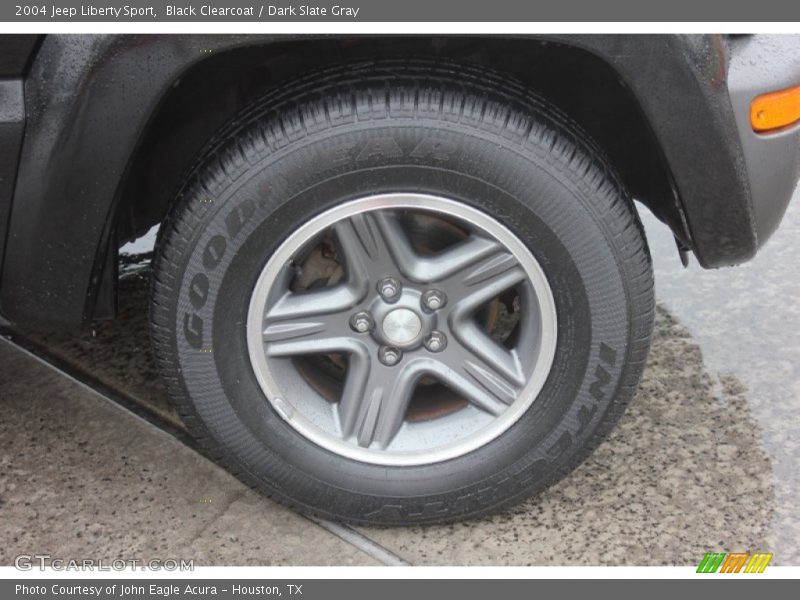 Black Clearcoat / Dark Slate Gray 2004 Jeep Liberty Sport
