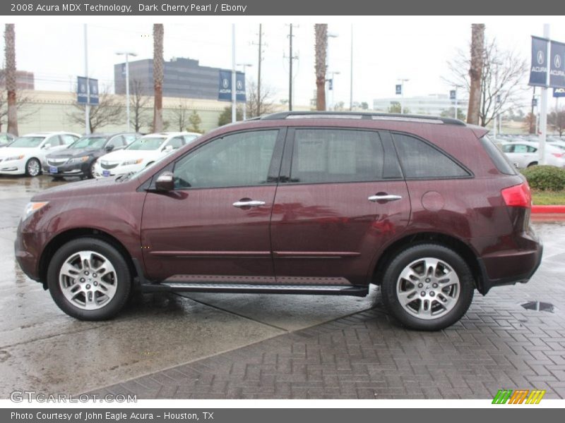 Dark Cherry Pearl / Ebony 2008 Acura MDX Technology