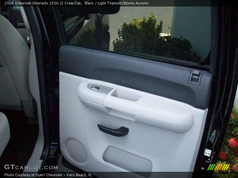 Black / Light Titanium/Ebony Accents 2008 Chevrolet Silverado 1500 LS Crew Cab