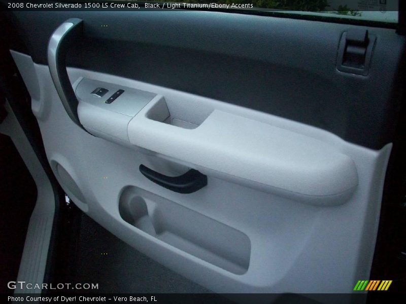 Black / Light Titanium/Ebony Accents 2008 Chevrolet Silverado 1500 LS Crew Cab