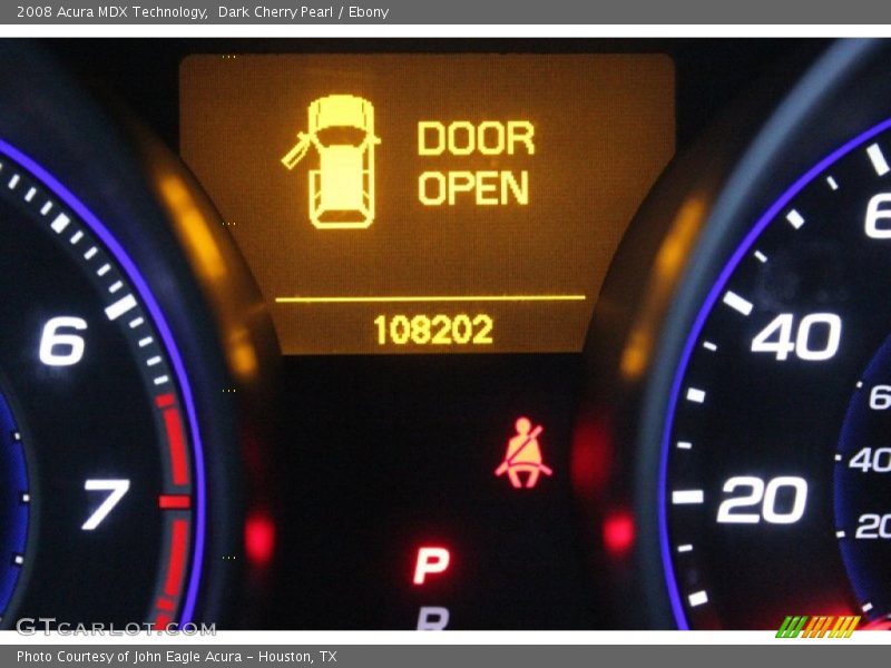 Dark Cherry Pearl / Ebony 2008 Acura MDX Technology