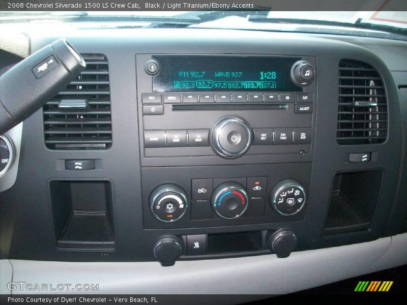 Black / Light Titanium/Ebony Accents 2008 Chevrolet Silverado 1500 LS Crew Cab