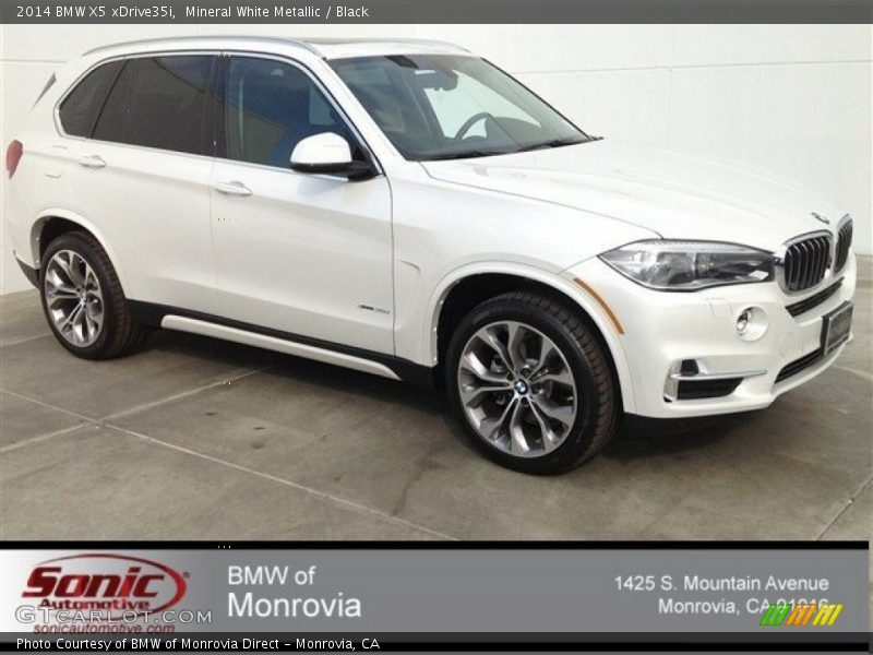 Mineral White Metallic / Black 2014 BMW X5 xDrive35i