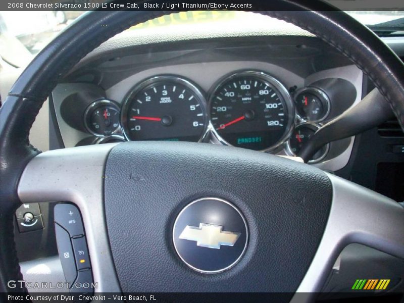 Black / Light Titanium/Ebony Accents 2008 Chevrolet Silverado 1500 LS Crew Cab