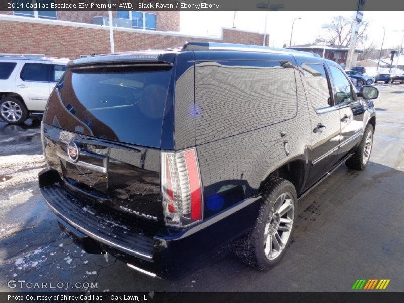 Black Raven / Ebony/Ebony 2014 Cadillac Escalade ESV Premium AWD