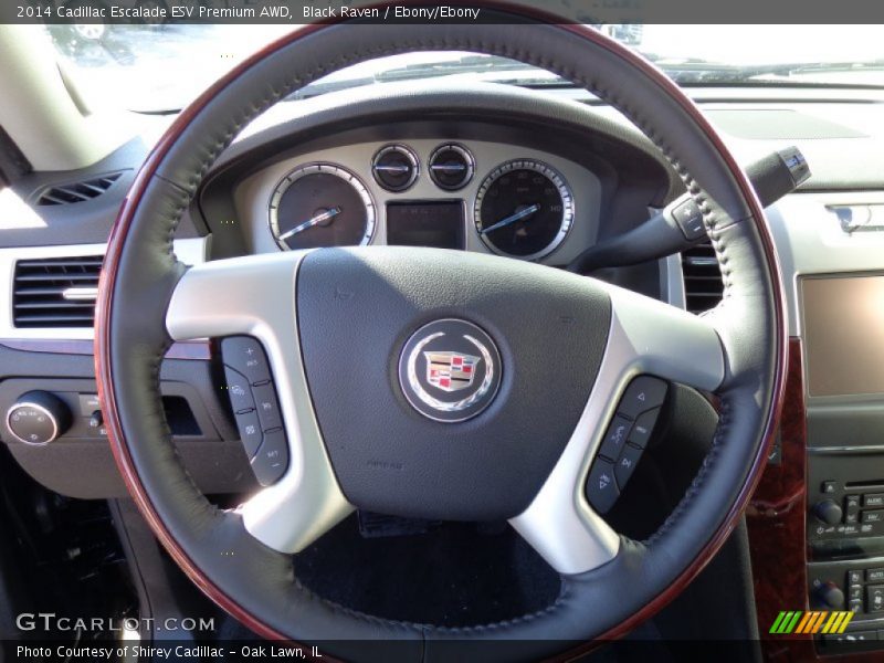 Black Raven / Ebony/Ebony 2014 Cadillac Escalade ESV Premium AWD