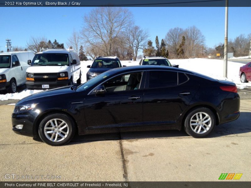 Ebony Black / Gray 2012 Kia Optima LX