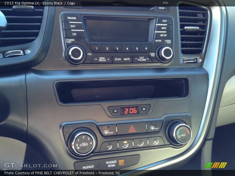 Ebony Black / Gray 2012 Kia Optima LX