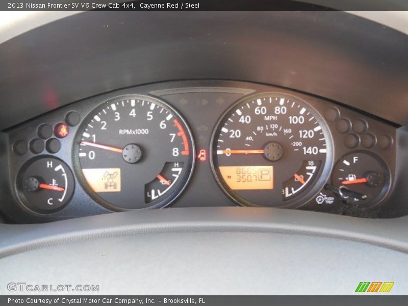 Cayenne Red / Steel 2013 Nissan Frontier SV V6 Crew Cab 4x4