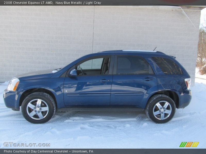 Navy Blue Metallic / Light Gray 2008 Chevrolet Equinox LT AWD
