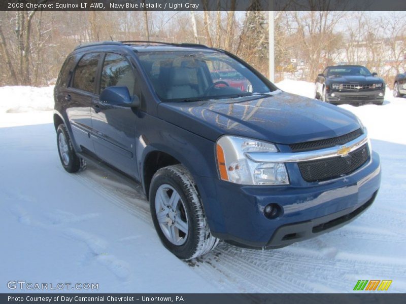 Navy Blue Metallic / Light Gray 2008 Chevrolet Equinox LT AWD