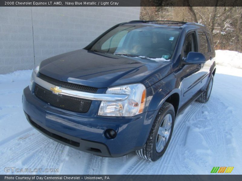 Navy Blue Metallic / Light Gray 2008 Chevrolet Equinox LT AWD