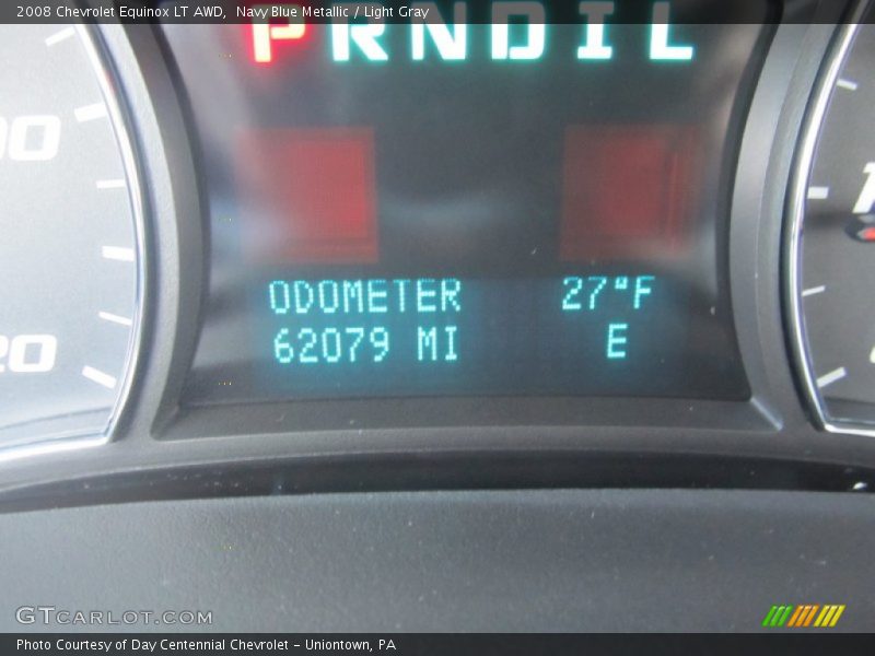 Navy Blue Metallic / Light Gray 2008 Chevrolet Equinox LT AWD