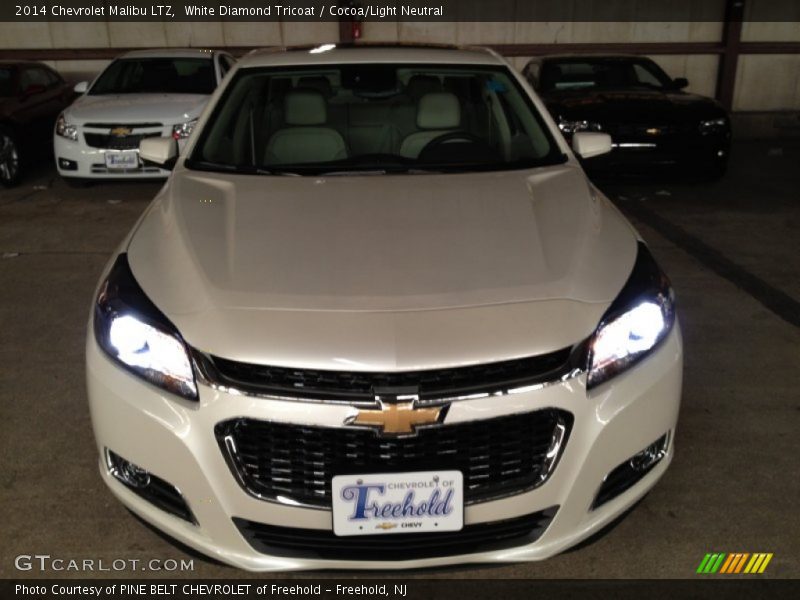 White Diamond Tricoat / Cocoa/Light Neutral 2014 Chevrolet Malibu LTZ