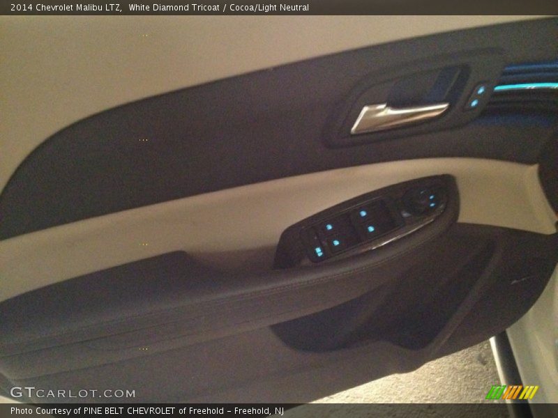 White Diamond Tricoat / Cocoa/Light Neutral 2014 Chevrolet Malibu LTZ