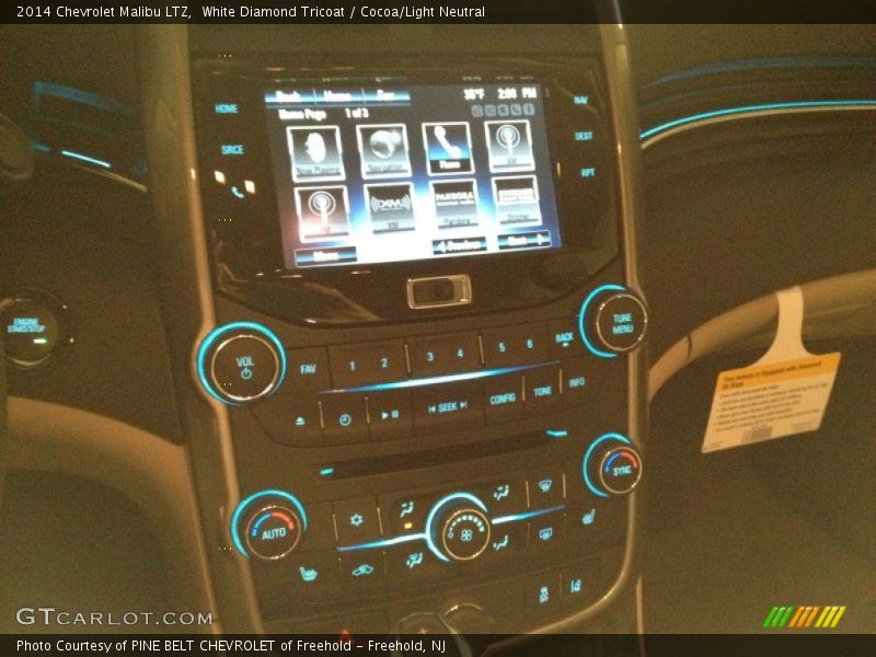 White Diamond Tricoat / Cocoa/Light Neutral 2014 Chevrolet Malibu LTZ