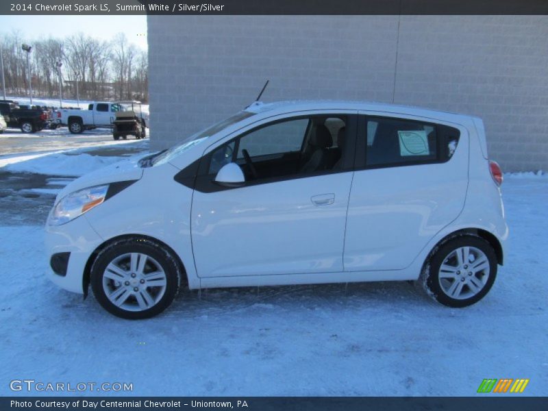 Summit White / Silver/Silver 2014 Chevrolet Spark LS