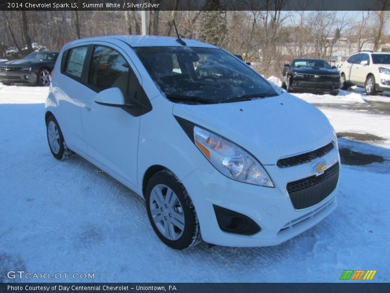 Summit White / Silver/Silver 2014 Chevrolet Spark LS