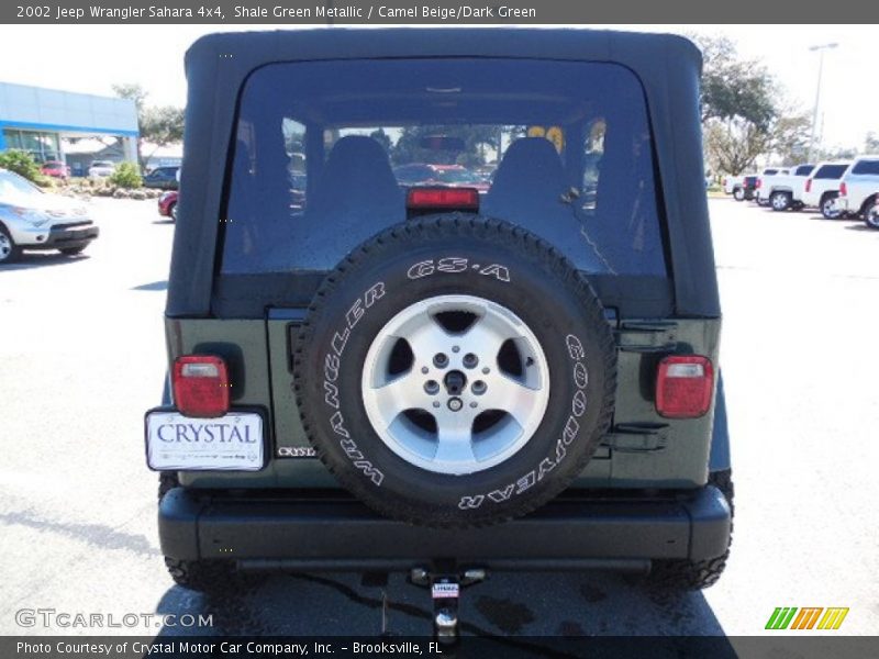 Shale Green Metallic / Camel Beige/Dark Green 2002 Jeep Wrangler Sahara 4x4