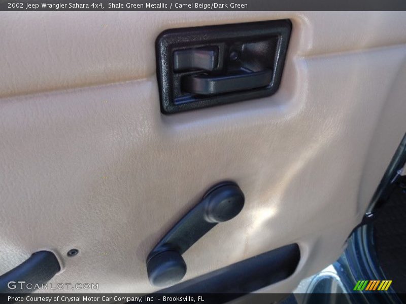 Shale Green Metallic / Camel Beige/Dark Green 2002 Jeep Wrangler Sahara 4x4
