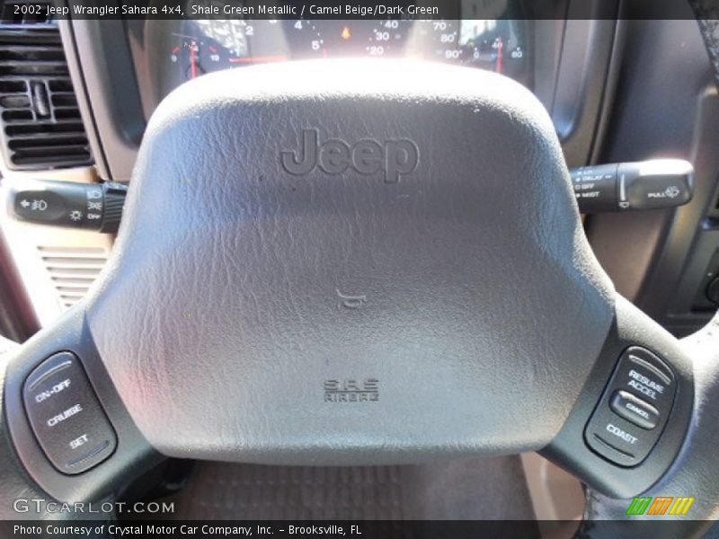 Shale Green Metallic / Camel Beige/Dark Green 2002 Jeep Wrangler Sahara 4x4