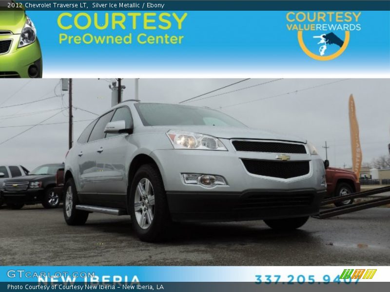 Silver Ice Metallic / Ebony 2012 Chevrolet Traverse LT