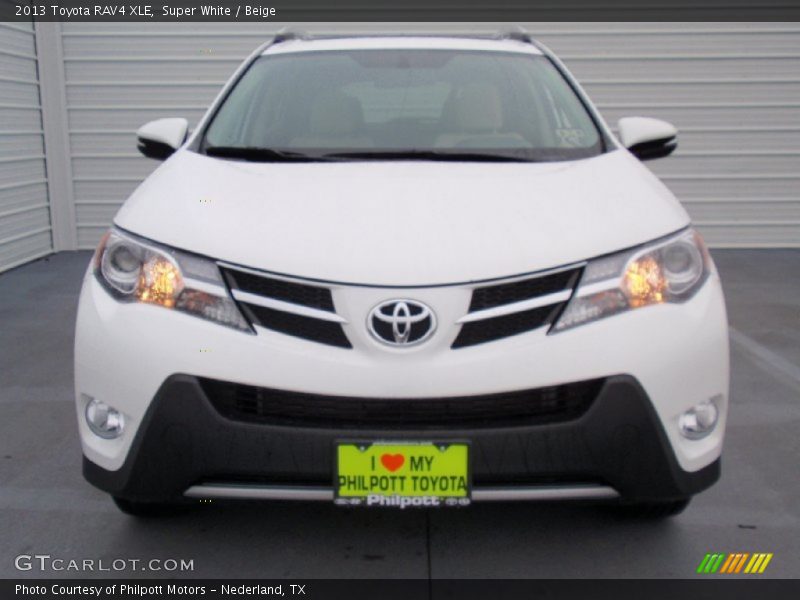 Super White / Beige 2013 Toyota RAV4 XLE