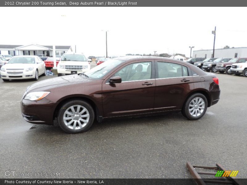 Deep Auburn Pearl / Black/Light Frost 2012 Chrysler 200 Touring Sedan
