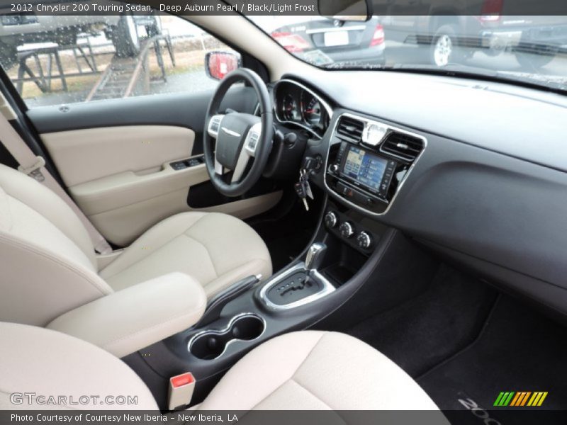 Deep Auburn Pearl / Black/Light Frost 2012 Chrysler 200 Touring Sedan