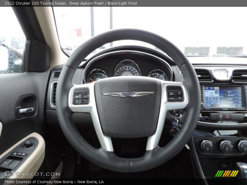 Deep Auburn Pearl / Black/Light Frost 2012 Chrysler 200 Touring Sedan