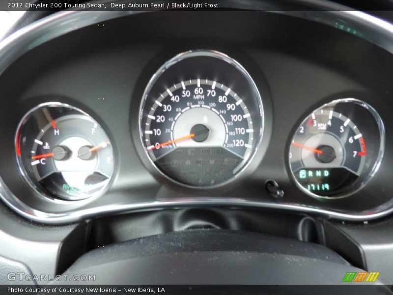 Deep Auburn Pearl / Black/Light Frost 2012 Chrysler 200 Touring Sedan