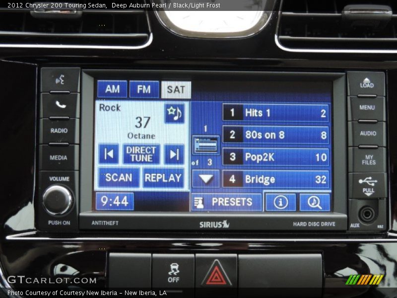 Deep Auburn Pearl / Black/Light Frost 2012 Chrysler 200 Touring Sedan