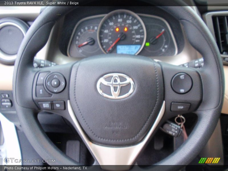 Super White / Beige 2013 Toyota RAV4 XLE