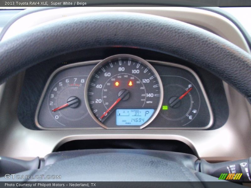 Super White / Beige 2013 Toyota RAV4 XLE