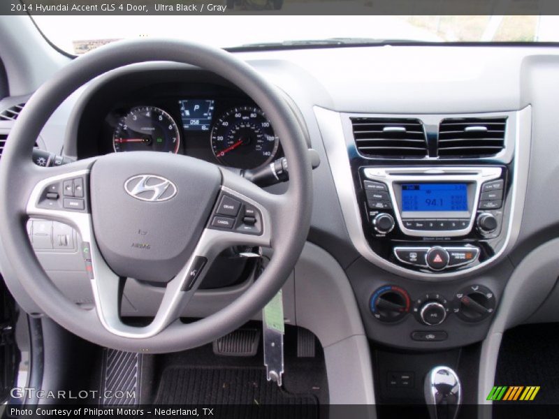 Ultra Black / Gray 2014 Hyundai Accent GLS 4 Door