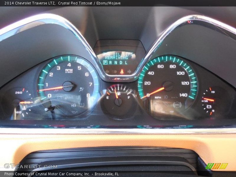 Crystal Red Tintcoat / Ebony/Mojave 2014 Chevrolet Traverse LTZ