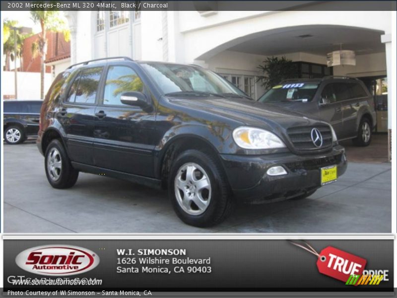 Black / Charcoal 2002 Mercedes-Benz ML 320 4Matic