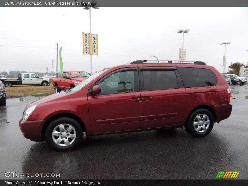 Claret Red Metallic / Gray 2008 Kia Sedona LX