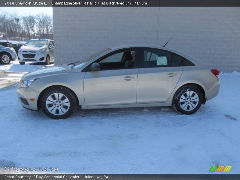 Champagne Silver Metallic / Jet Black/Medium Titanium 2014 Chevrolet Cruze LS